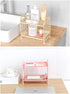 UnnFiko 2-Layers Table Shelf Organizer, Adjustable Plastic Storage Rack Shelf Square Basket Desk Stand Table Storage Organizer Shelves (Green)...