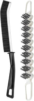 J's 2pc Hard Crevice Cleaning Bristle Brush Bendable Gap Brush, Cepillos para limpiar Banos, Cleaning Tool for Bathroom, Household, and Kitchen, F...