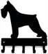 Miniature Schnauzer Key Holder for Wall - Small 6 inch Wide with 5 Hooks - Made in USA...