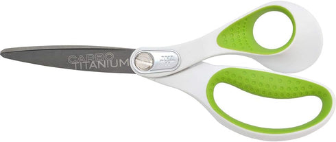 Westcott 16446 7- and 9-Inch CarboTitanium Fabric Scissors for Crafting, White/Green, 2 Pack...