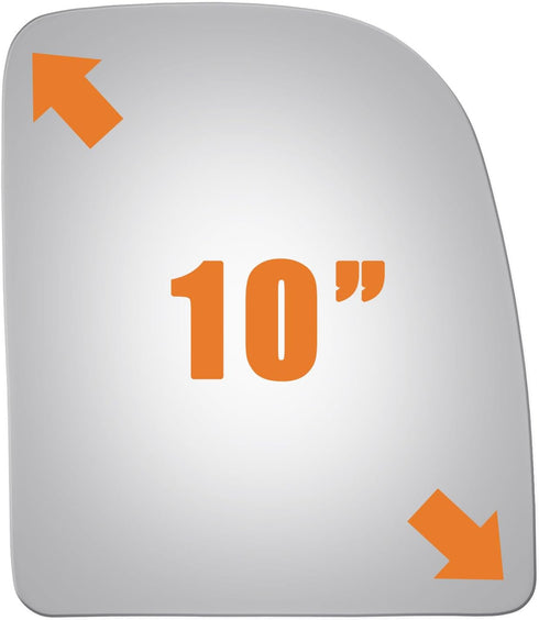 WLLW Mirror Glass Replacement for Ford E150/250/350/F250/F350/F450 Passenger Side...