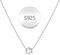 925 Sterling Silver Diamond Necklaces for Women, S925 Pure Silver Dainty Cubic Zirconia Necklace, Single Pendant Necklaces for Mom Girl Grandma Da...