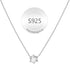 925 Sterling Silver Diamond Necklaces for Women, S925 Pure Silver Dainty Cubic Zirconia Necklace, Single Pendant Necklaces for Mom Girl Grandma Da...
