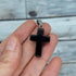 1+1 Black Tourmaline Cross Stone Pendants for Double Evil Protection - Luck, Healing, and Spiritual Balance...