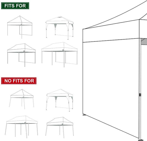 Eurmax USA Instant Canopy SunWall Camping Tent Tarp Shelter 5x5 Canopy Wall Sidewall Canopy Tent Sidewalls for Pop Up Canopy Tent,1 Pack Sidewall ...