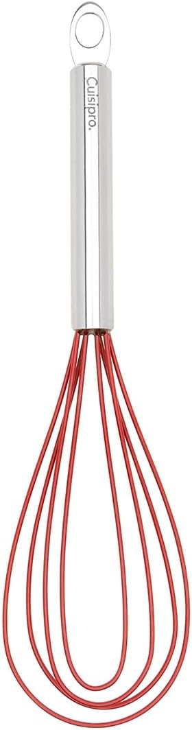 Cuisipro 10-Inch Silicone Flat Whisk, Red...