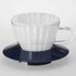 Carita WDG-155#05065 Wave Series Glass Coffee Dripper for 1-2 People, Smoky Blue...