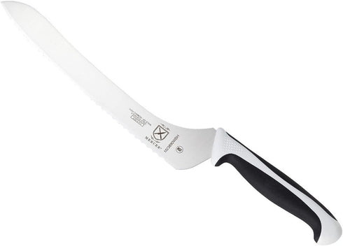 Mercer Culinary Millennia Color Handle Cutlery 9" Offset Bread Knife (Wavy Edge) White...