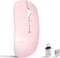 Wireless Mouse for Laptop, Bluetooth Mouse for MacBook Pro/Air/Mac/iPad/Chromebook/Computer -Rechargeale Dual Mode(USB 2.4Ghz + Bluetooth 5.2) Sil...