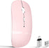 Wireless Mouse for Laptop, Bluetooth Mouse for MacBook Pro/Air/Mac/iPad/Chromebook/Computer -Rechargeale Dual Mode(USB 2.4Ghz + Bluetooth 5.2) Sil...