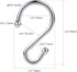 Metal Shower Curtain Hooks?Set of 12 Rings?Rust Resistant S Shaped Hooks Hangers for Shower Curtains, Kitchen Utensils, Clothing, Towels, etc. (Ch...