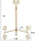 Plate Stands for Display, 10 Inch Plate holders Stands for Display, Gold Iron Plate Easel for Photos, Picture Frames, Cookbooks, Card and Decorati...