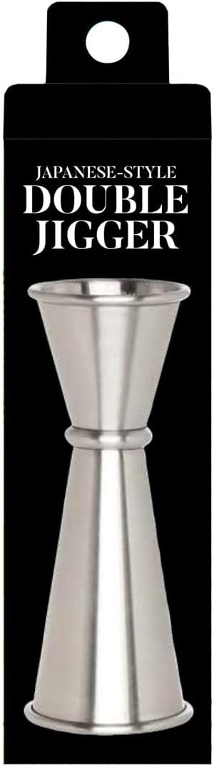 HIC Kitchen Bar Japanese-Style Double Cocktail Jigger, 18/8 Stainless Steel, 4.75-Inches, 0.5-Ounce to 2-Ounce...
