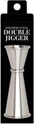 HIC Kitchen Bar Japanese-Style Double Cocktail Jigger, 18/8 Stainless Steel, 4.75-Inches, 0.5-Ounce to 2-Ounce...
