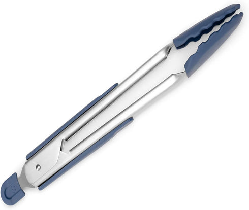 Misen Precision Silicone-Tipped Kitchen Tongs - Heavy Duty, Nonstick, Heat Resistant - Grilling Tool with Scallop-Edged Silicone - Dishwasher Safe...