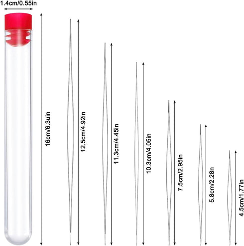 24 PCS Beading Needles for Jewelry Making, AFUNTA 6 Sizes Big Eye Beading Needles Stainless Bead Spinner Needles for Bracelet Necklace Making...