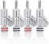 HiFi Banana Plugs Speaker Connectors Screw Locking Banana Plugs Rhudium Plated Banana Connector Jack for Speaker Cable-2Pairs / 4 pcs...