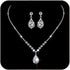 JAKAWIN Bride Silver Bridal Necklace Earrings Set Crystal Wedding Jewelry Set Rhinestone Choker Necklace for Women (Set of 3) (NK144-3)...