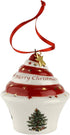 Spode Christmas Tree Cupcake Ornament, Long-Lasting Festive Holiday Ornament for Christmas Tree& Seasonal Display - Stylish Christmas Decoration f...