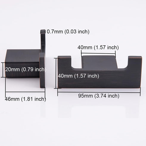 RANDOM Double Towel Hooks for Bathroom Wall Hook Heavy Duty Coat Robe Clothes Towel Sponges Hooks Holder SUS304 Stainless Steel Wall Mount Bathroo...