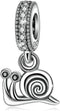 Snail Charm 925 Sterling Silver Animal Charm Lucky Charm Love Charm Anniversary Charm for Pandora Charm Bracelet...