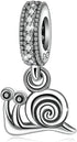 Snail Charm 925 Sterling Silver Animal Charm Lucky Charm Love Charm Anniversary Charm for Pandora Charm Bracelet...