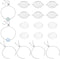 UNICRAFTALE 6 Sets DIY Blank Oval Dome Link Bracelet Making Kit Adjustable Slider Bracelet with Cabochons Stainless Steel Oval Cabochon Connector ...