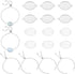 UNICRAFTALE 6 Sets DIY Blank Oval Dome Link Bracelet Making Kit Adjustable Slider Bracelet with Cabochons Stainless Steel Oval Cabochon Connector ...