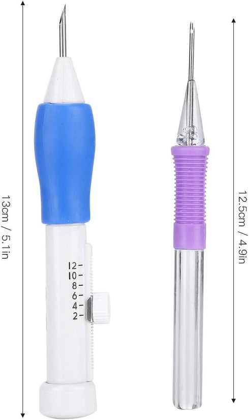 Embroidery Punch Needle Kit with Case, Magic Embroidery Pen DIY Craft for Embroidery Threaders DIY Sewing - C...