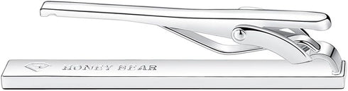 HONEY BEAR Mens Tie Clip Bar for Normal Size Tie Wedding Gift 5.5cm Silver Black...