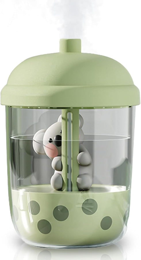 450ml Portable Humidifier, Mini Cool Mist Humidifier with Koala-Theme, USB Personal Humidifier Auto Shut-Off, Ultra-Quiet (Green)...