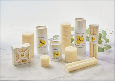 Hand-Rolled Beeswax Votive Candles 4pk - By Little Bee of Connecticut...