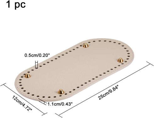 PH PandaHall 1pc Crochet Bag Bottom Oval Long Crochet Shaper Base 9.8 x 4.7" Oval Purse Bottom Bag Cushion Base with Holes for Handbag DIY Shoulde...