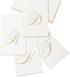 Caspari White Pearl Paper Linen Guest Towels, Monogram Initial Abstract, Pack of 24...