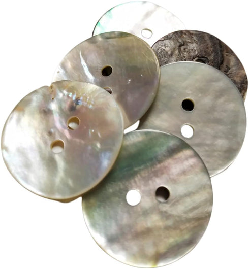 Natural Mother-of-Pearl Shell Buttons - AKOYA - 7 Sizes - Produced in Spain (20 mm)...