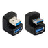 chenyang 2 Pack USB 3.0 Extender Adapter,USB 3.0 Male to Female Data Transfer Charging 180 Degree Angled Adapter...