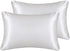 Silky Satin Toddler Pillowcases Set of 2, Super Soft Travel Pillow Covers, Small Kids Pillow Cases with Envelope Closure, 13"x 18", Ivory...