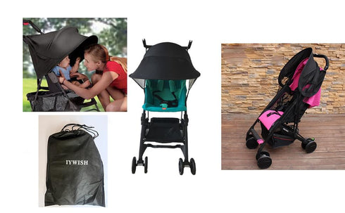 Baby Stroller Sun Shade Sun Protection Shade for Strollers Car Seats Pram Pushchair Buggy Stroller Sunshade Parasol Sun Rain Shades Canopy Cover A...