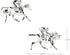 Sports Racing Riding Horse Races Plain Glossy White Metal Plated Steel Cufflinks...