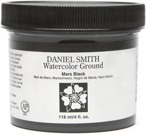 DANIEL SMITH Watercolor Ground 4oz Jar, Mars Black, 284055007, 4-Ounce Fl Oz...