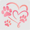 FINGERINSPIRE Footprint Heart Stencils Decoration Template 11.8x11.8 inch Plastic Animal Footprint Drawing Painting Stencils Square Reusable Stenc...