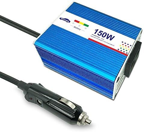 150W Car Power Inverter,12V DC to 110V AC Converter with 2.1A 1A Dual USB Ports Charger Adapter Car,Car Plug Adapter Outlet for Laptop Phone,iPad,...