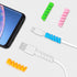 25 Pieces Charger Cable Saver, Seminer Flexible Silicone Micro USB Protector, Mouse Cable Protector Suit for All Cellphone Data Lines (White, Pink...