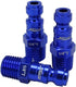 ColorFit Coupler & Plug Kit (5 Piece), T-Style 1/4" NPT Blue...