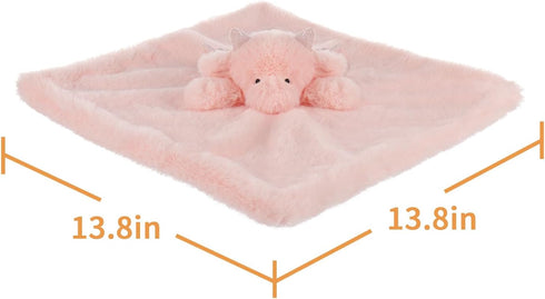 Apricot Lamb Pink Dragon Soft Loveys for Babies, Security Blanket for Baby Boy and Girl, 13.8 Inches for Infant and Toddlers...