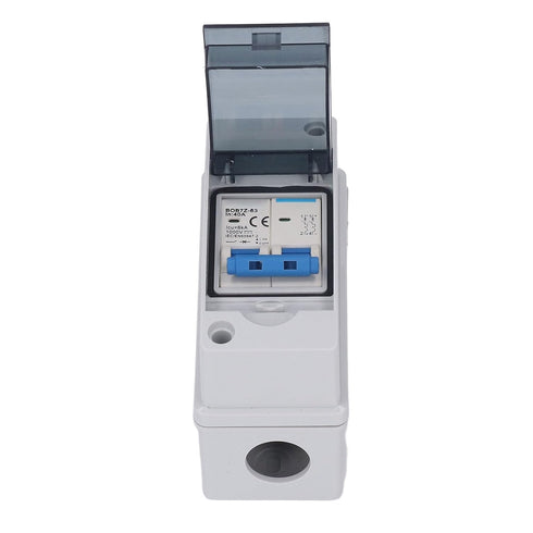 Disconnect Switch, IP65 Waterproof DC Disconnect Switch 40A Protective Transparent Cover Miniature Circuit Breaker with Distribution Box 1000V for...