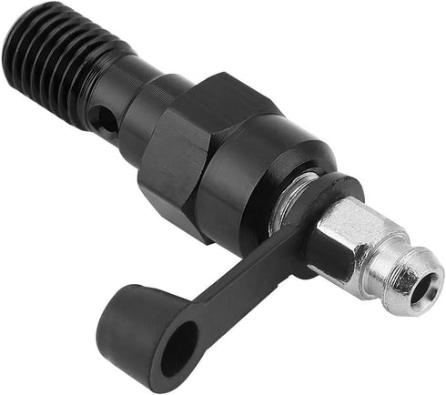 Banjo Bolt Bleed Screw, M10 x 1.0mm Motorcycle Brake Master Cylinder Caliper Bleed Screw Nipple Banjo Bolt + Dust Cap(Black)...