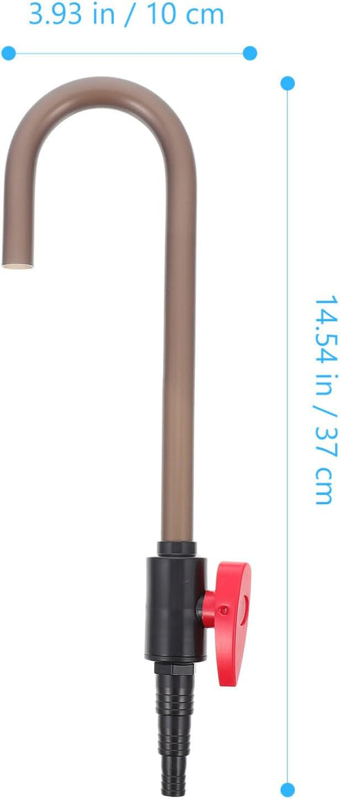 2 Pcs Aquarium Hook Water Changer - Bent Wall Mounted Fish Tank Water Changer with Flow Switch, Aquarium Vacuum Water Filler, Suit for 1/2'', 5/8'...