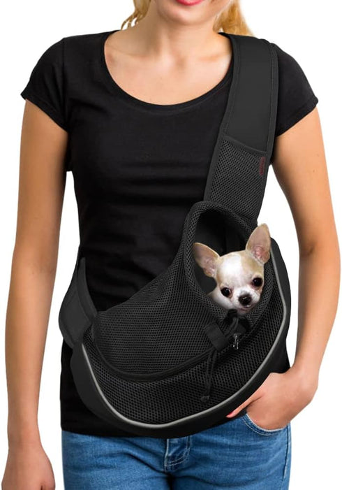 YUDODO Pet Dog Sling Carrier Breathable Mesh Travel Safe Sling Bag Carrier for Dogs Cats...