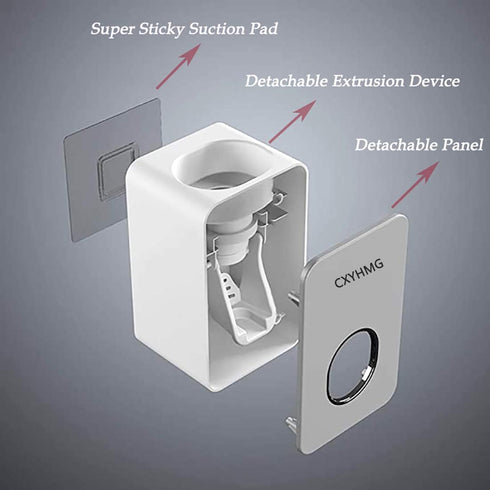 Toothpaste Dispenser, 2 PCS Automatic Toothpaste Squeezer Dispenser for Kids & Family Shower, is Wall Mount Bathroom Accessories with Super Sticky...